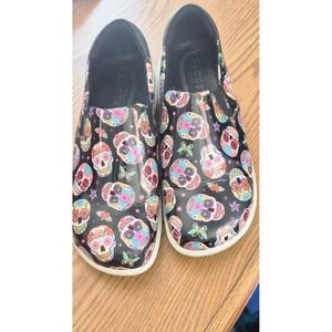 Klogs Footwear Skull Butterfly Candy Skulls  Clogs Shoes Women Size 9